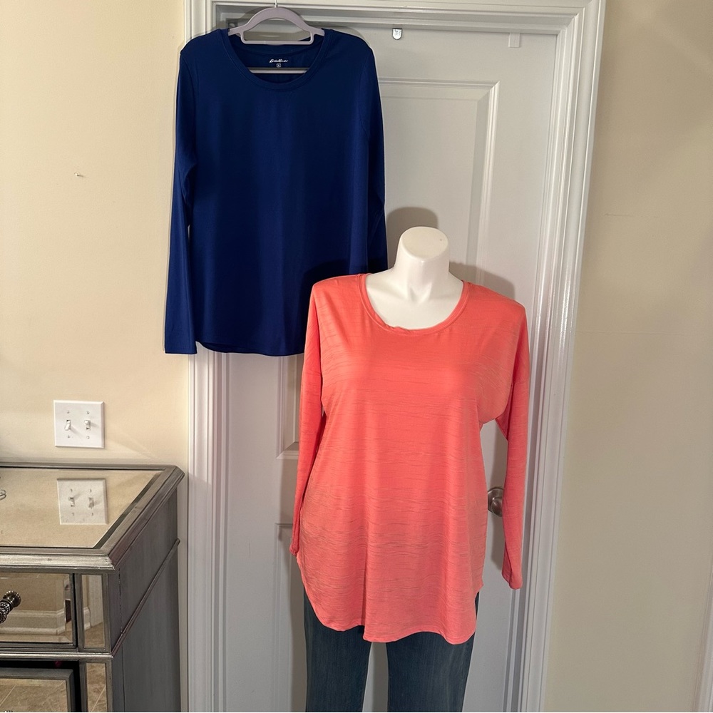 *Set of 2* Eddie Bauer long sleeve tops. Size XL long sleeve tops.
